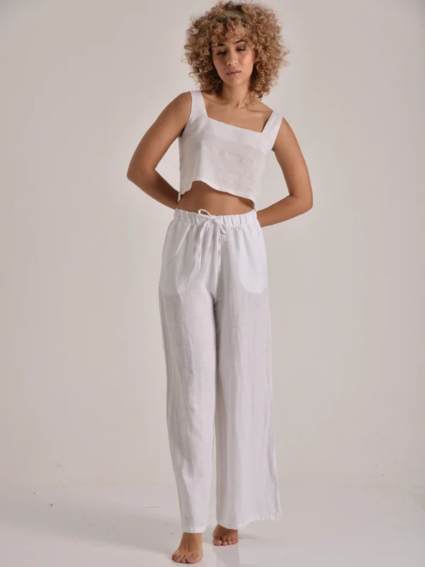 The Linen Crop Top