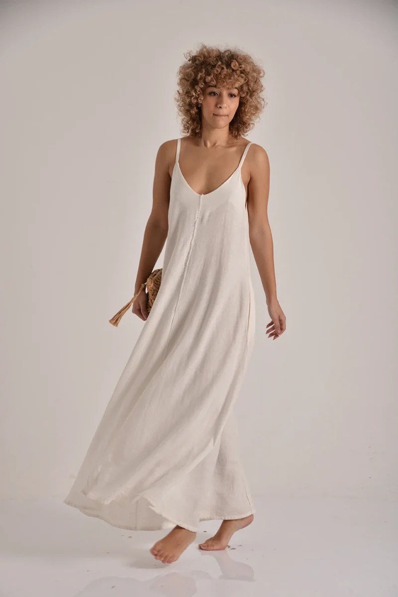 The Boho Linen Maxi Dress