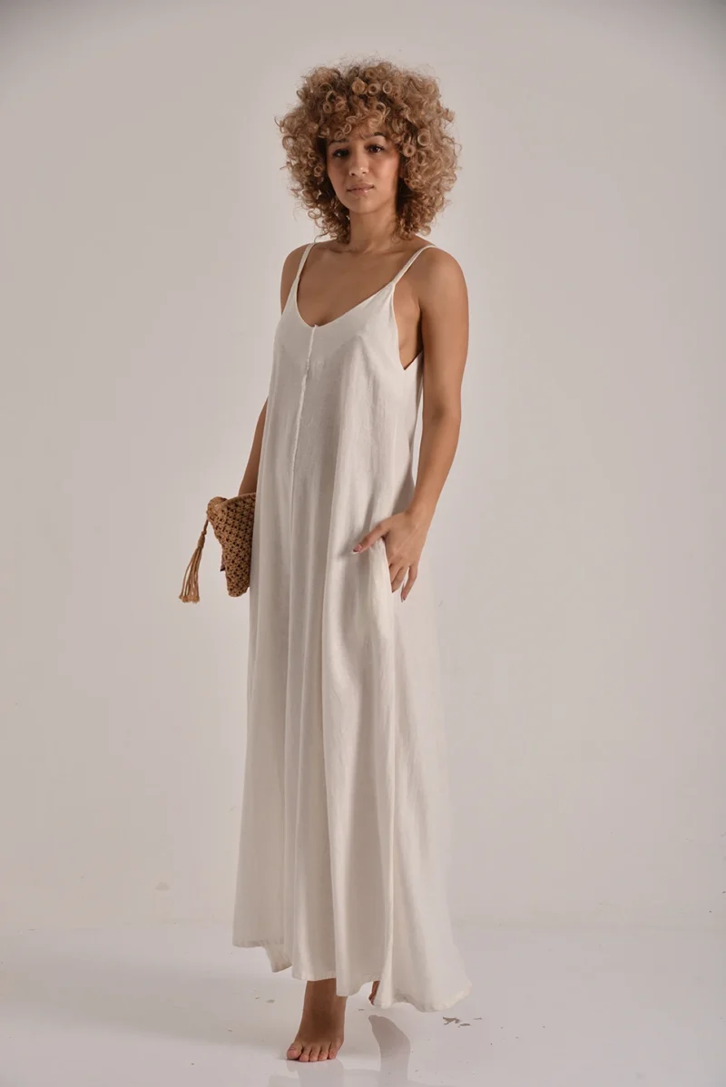 The Boho Linen Maxi Dress - Image 2