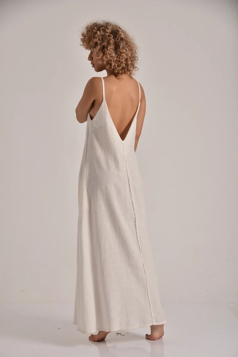 The Boho Linen Maxi Dress - Image 3