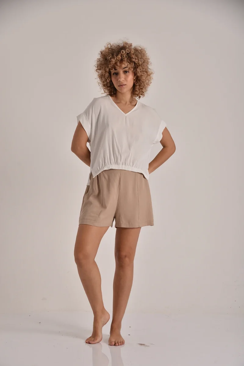 The Elastic-Hem Tencel Top - Image 3