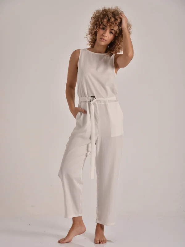 The Belted Tencel Jumpsuit