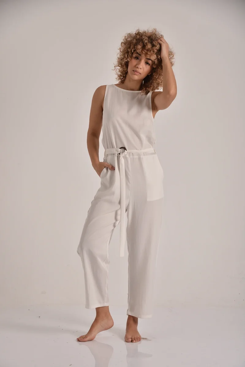The Belted Tencel Jumpsuit