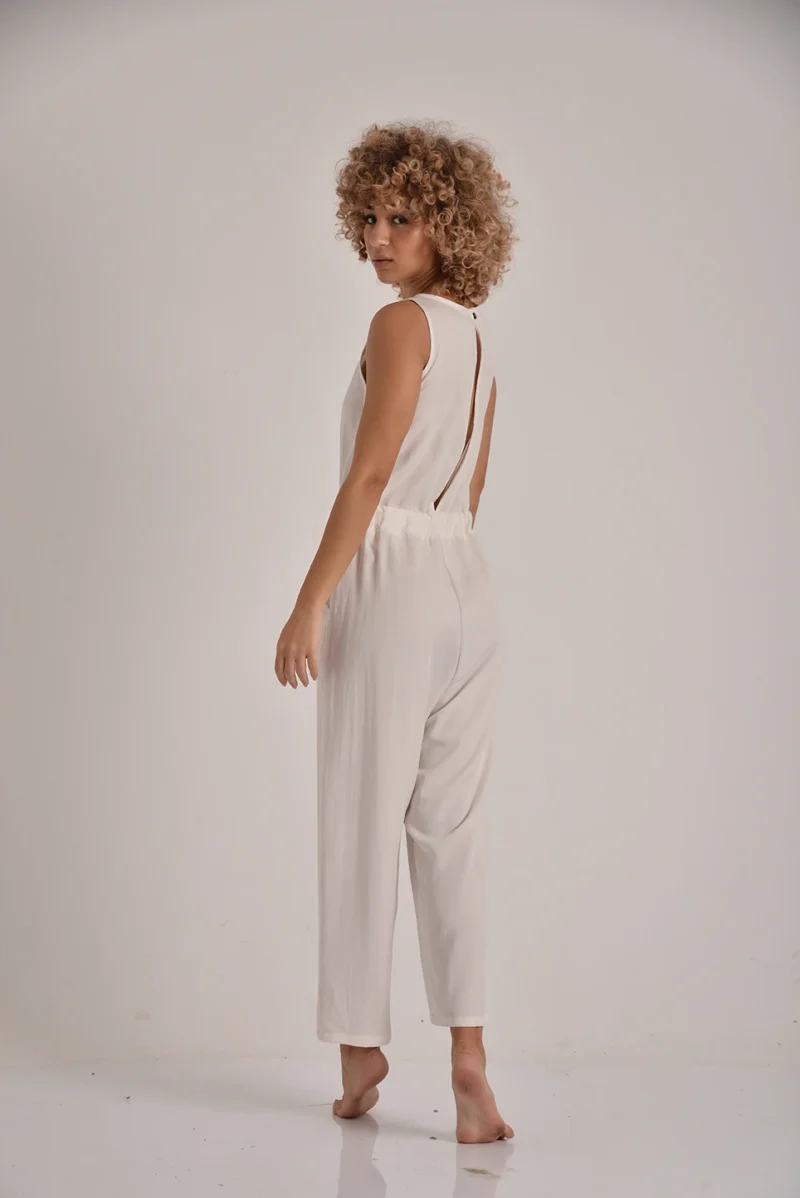The Belted Tencel Jumpsuit - Image 2