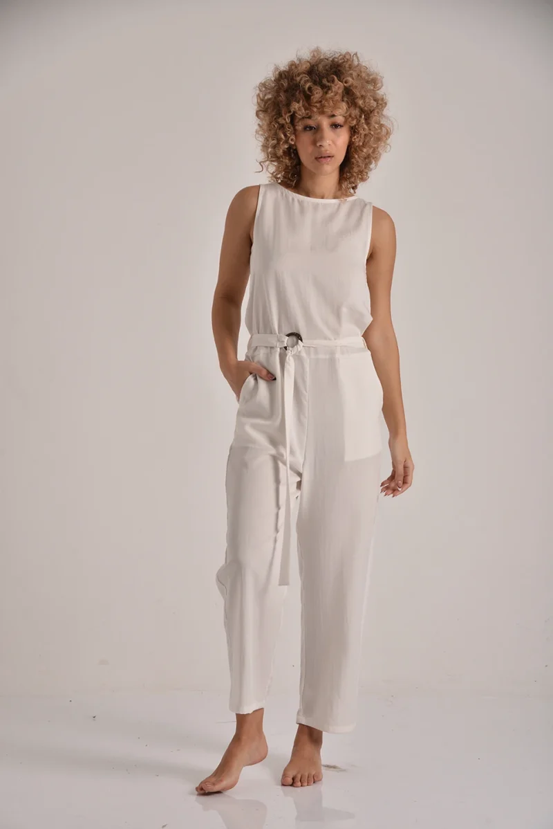 The Belted Tencel Jumpsuit - Image 3