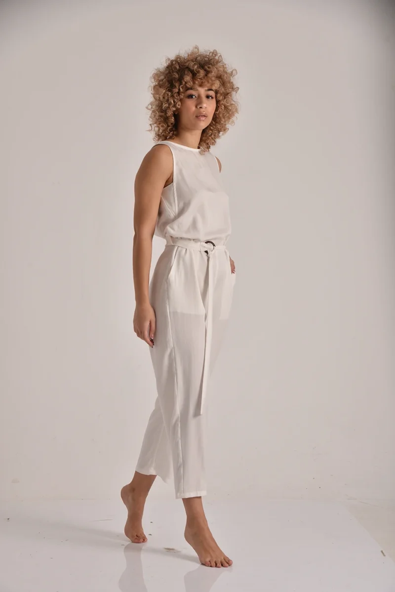 The Belted Tencel Jumpsuit - Image 4