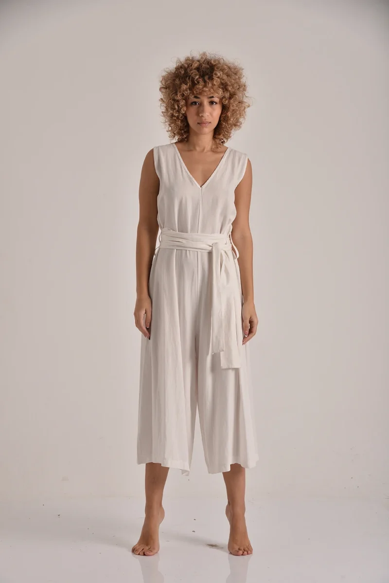 The Wrap-Front Tencel Jumpsuit - Image 4
