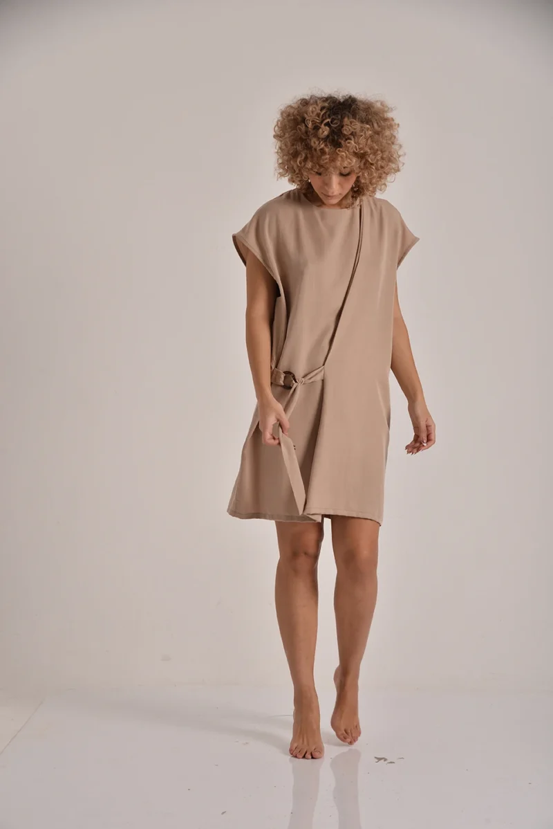 The Side-Tie Tencel Dress - Image 3
